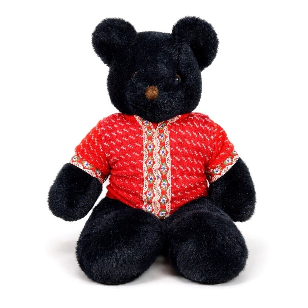 Vintage 1985 North American Bear Co Teddy Bear Plush Large 22" Red Sweater NABCO
